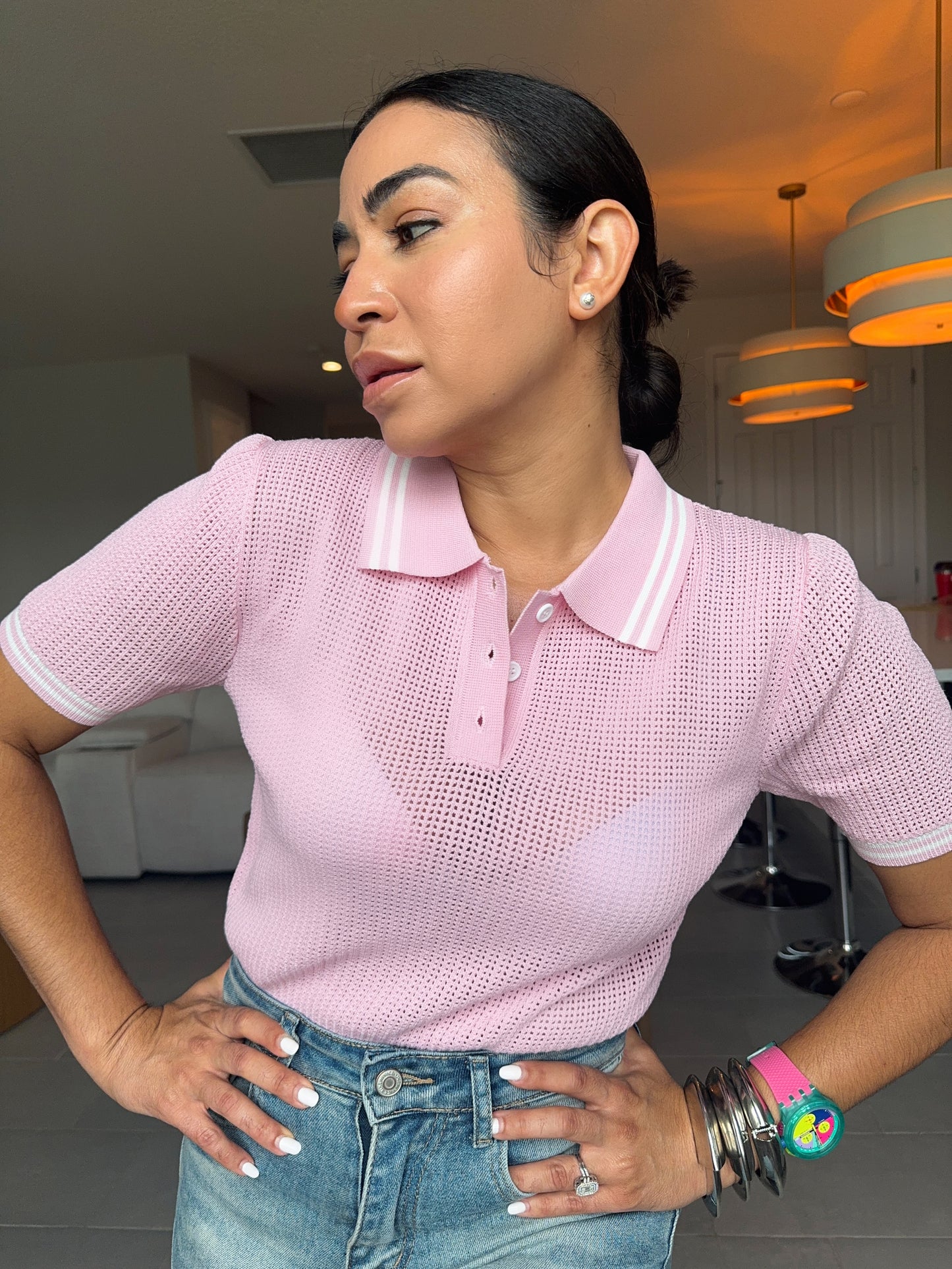 Capri crochet polo