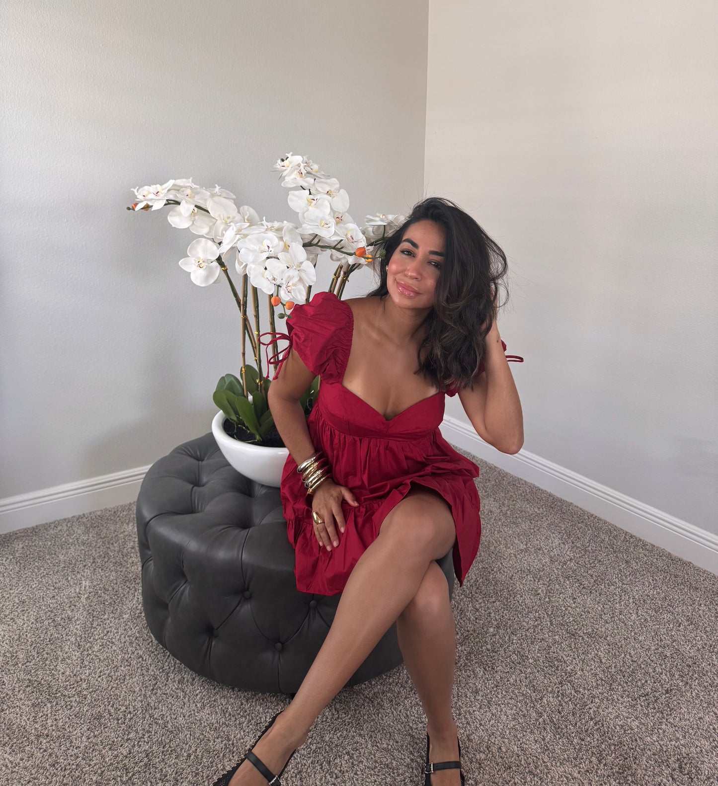 Crimson Bloom dress