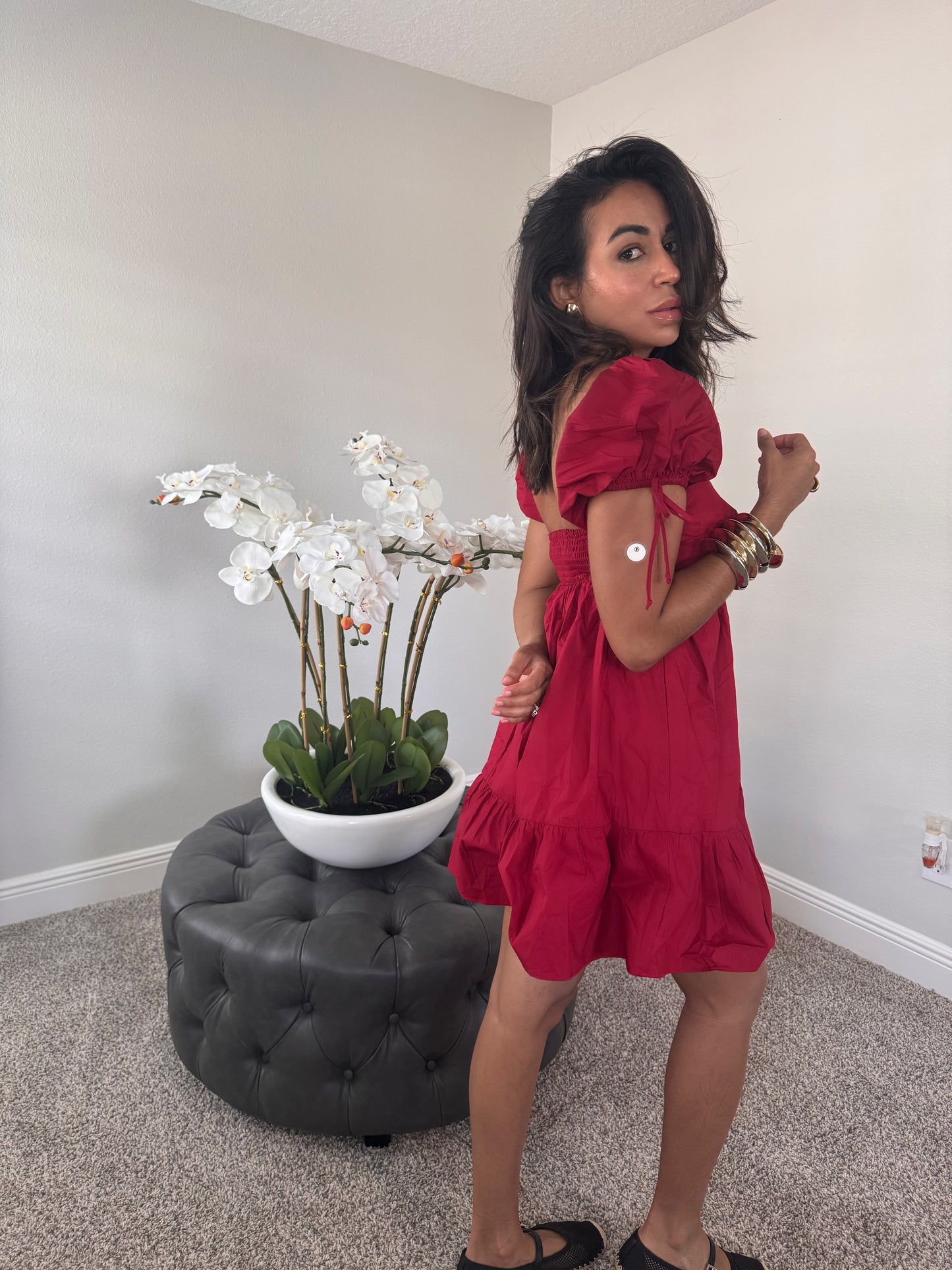 Crimson Bloom dress