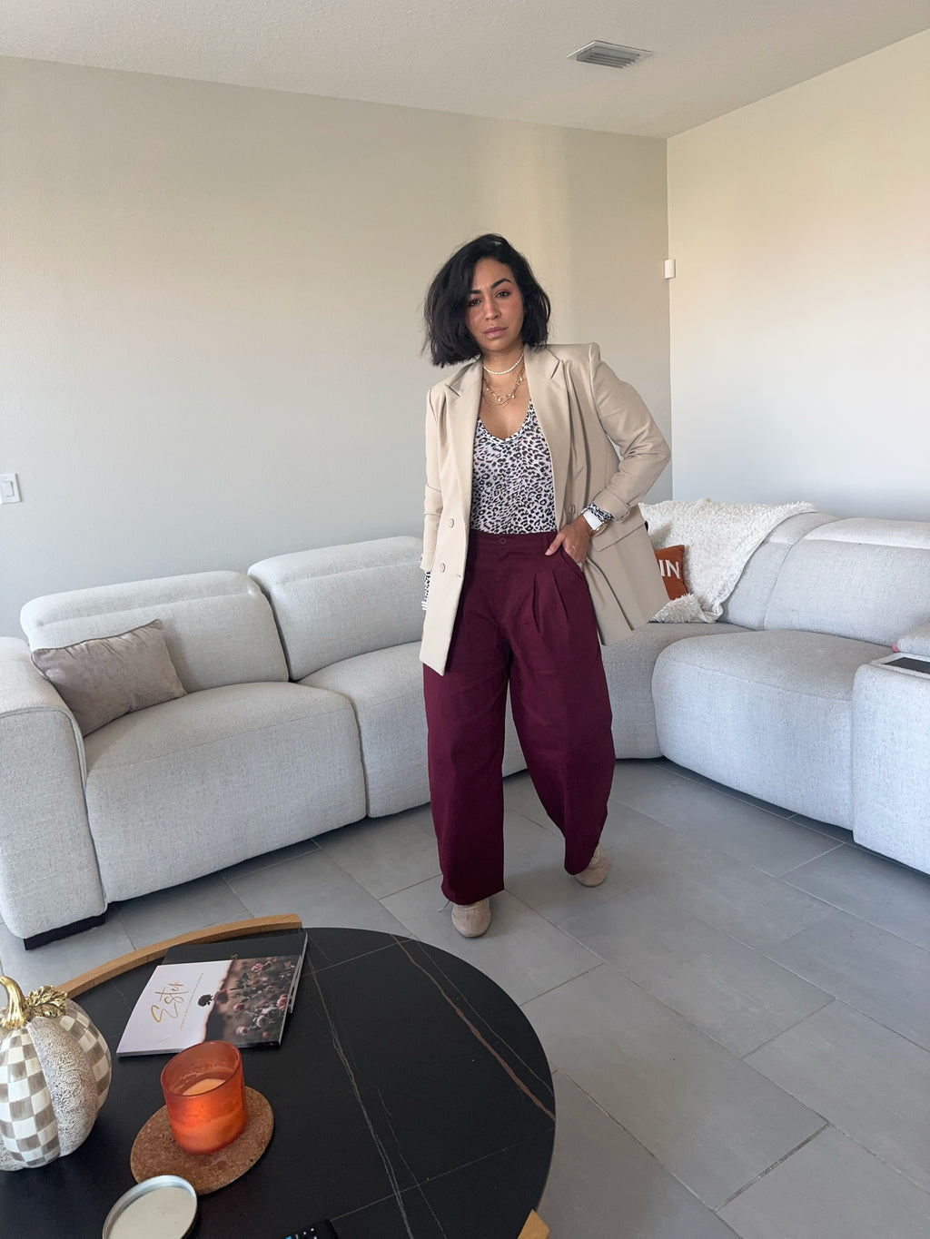 The Claudette barrel pants