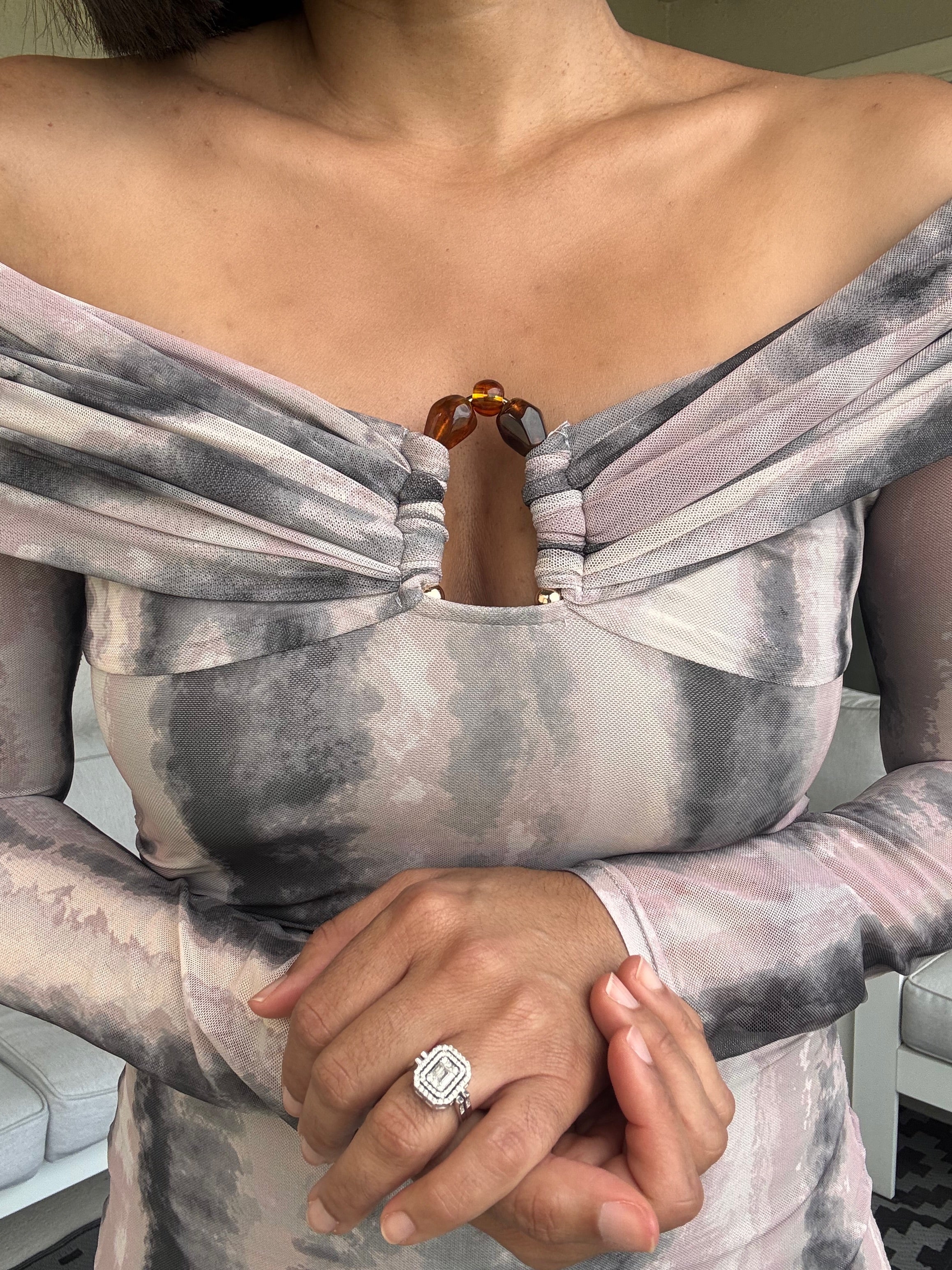 Moonlit Muse tie-dye maxi dress