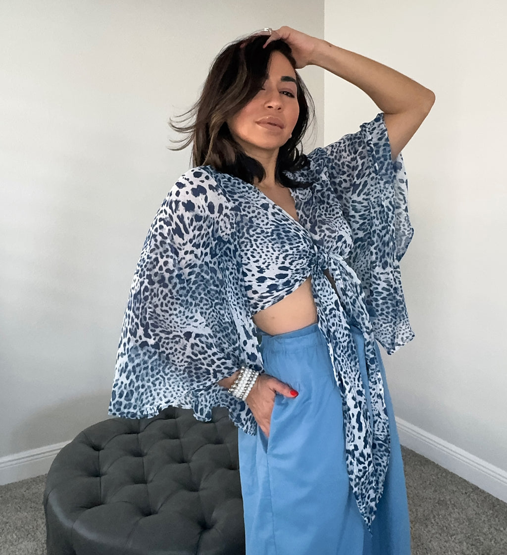 Veronica tie front top