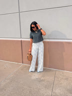 Moonlight lace wide-leg pants