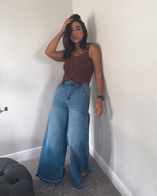 Donatella wide leg jeans