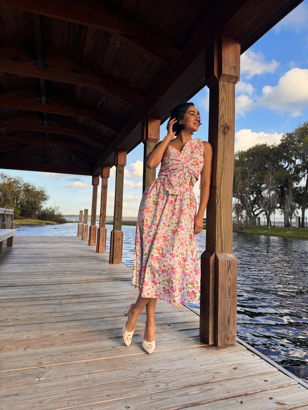 Blossom Grace One-shoulder dress