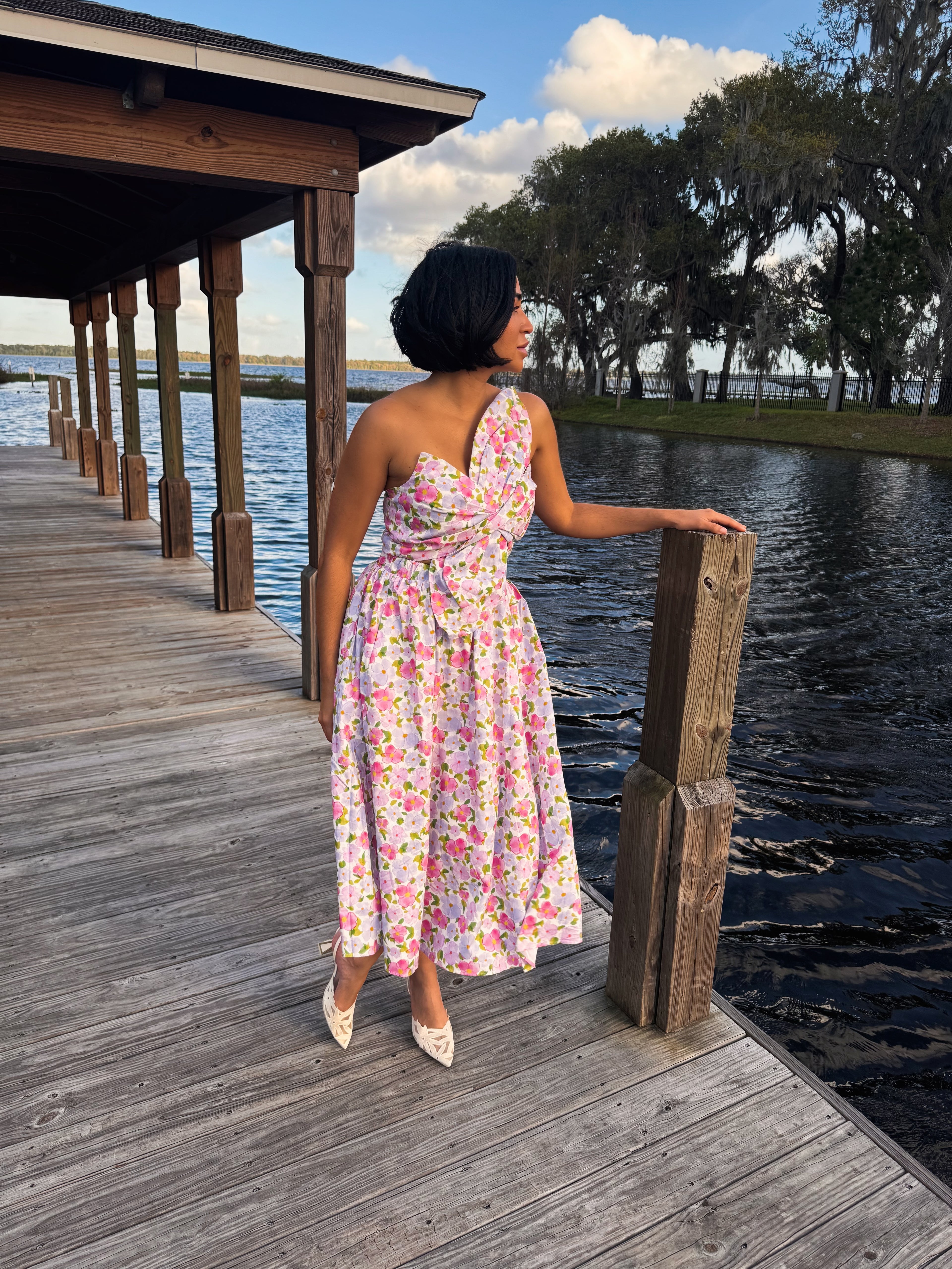 Blossom Grace One-shoulder dress