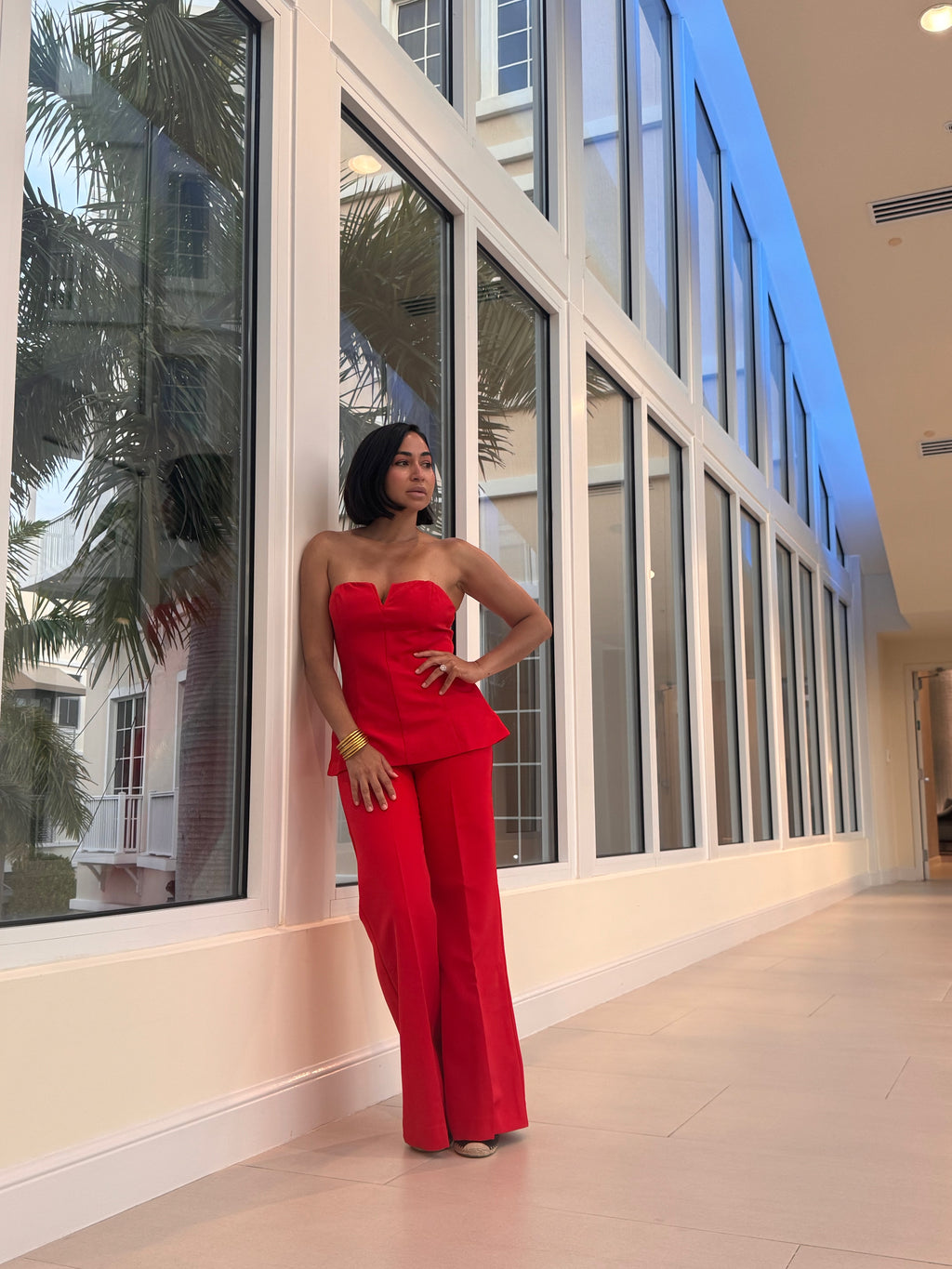 Scarlet Muse peplum top