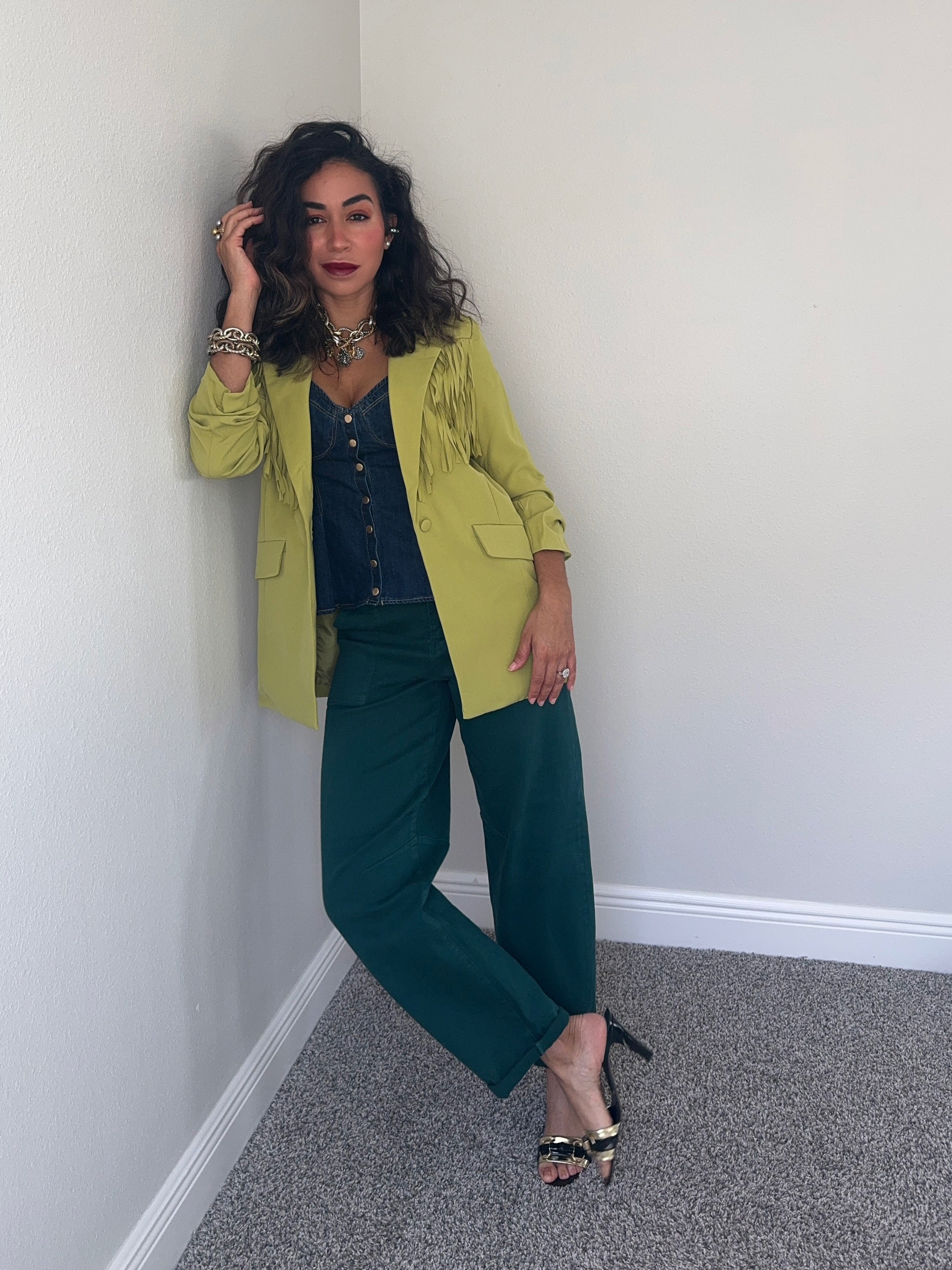 Miranda fringe blazer