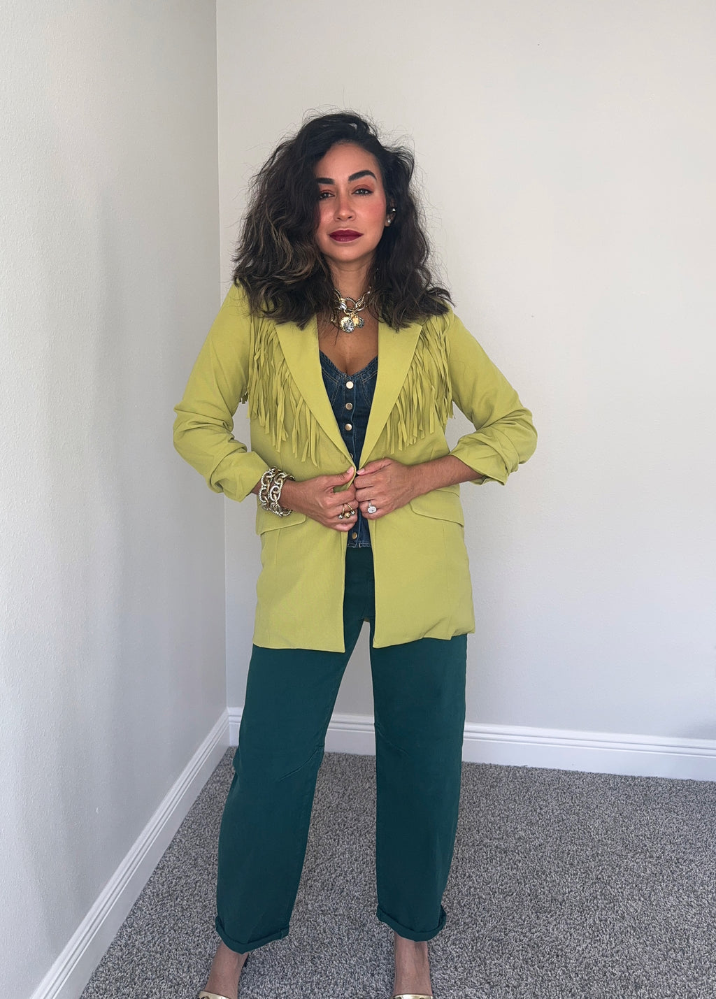 Miranda fringe blazer