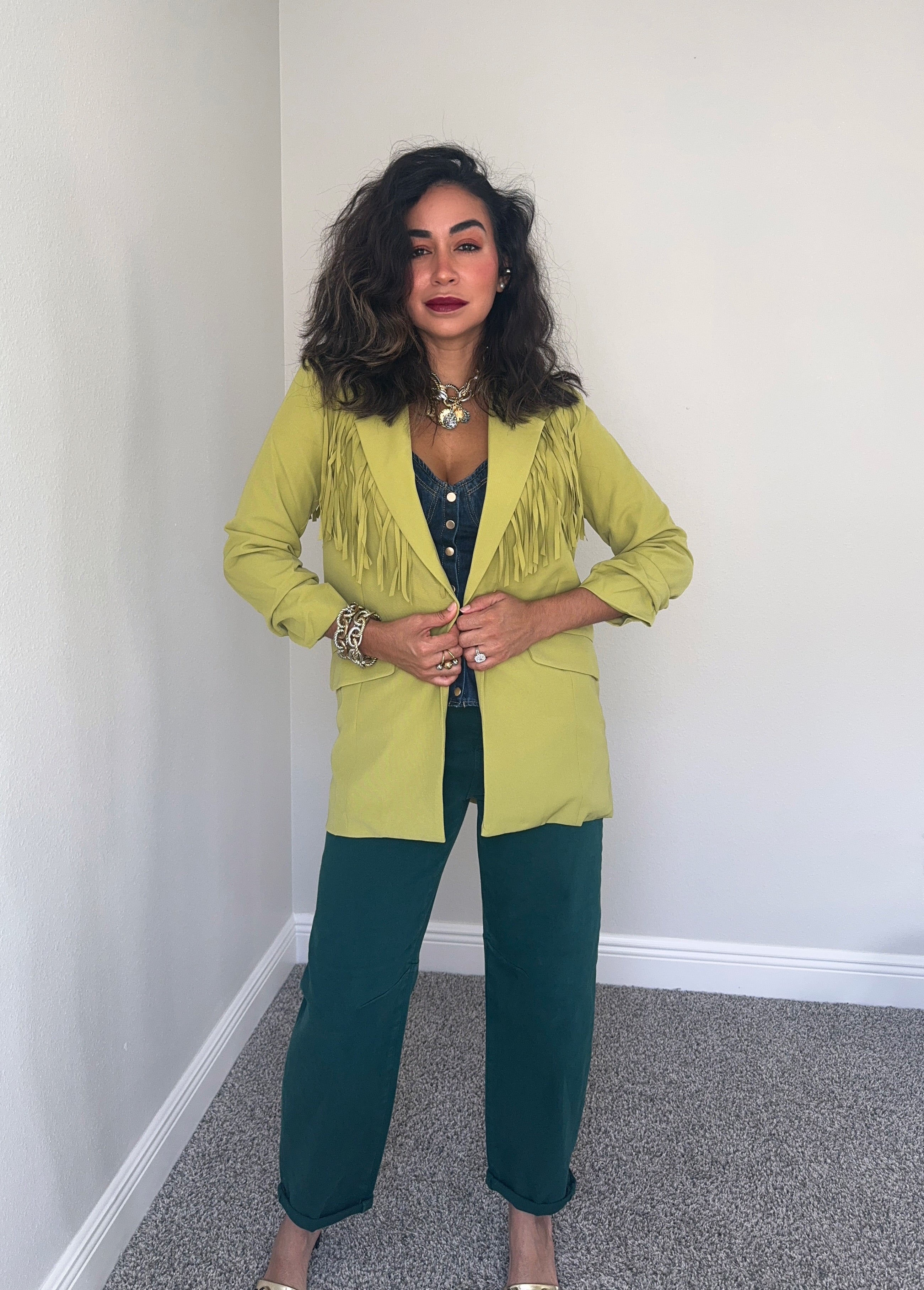 Miranda fringe blazer