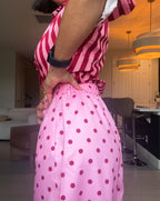 Blush Dot barrel pants