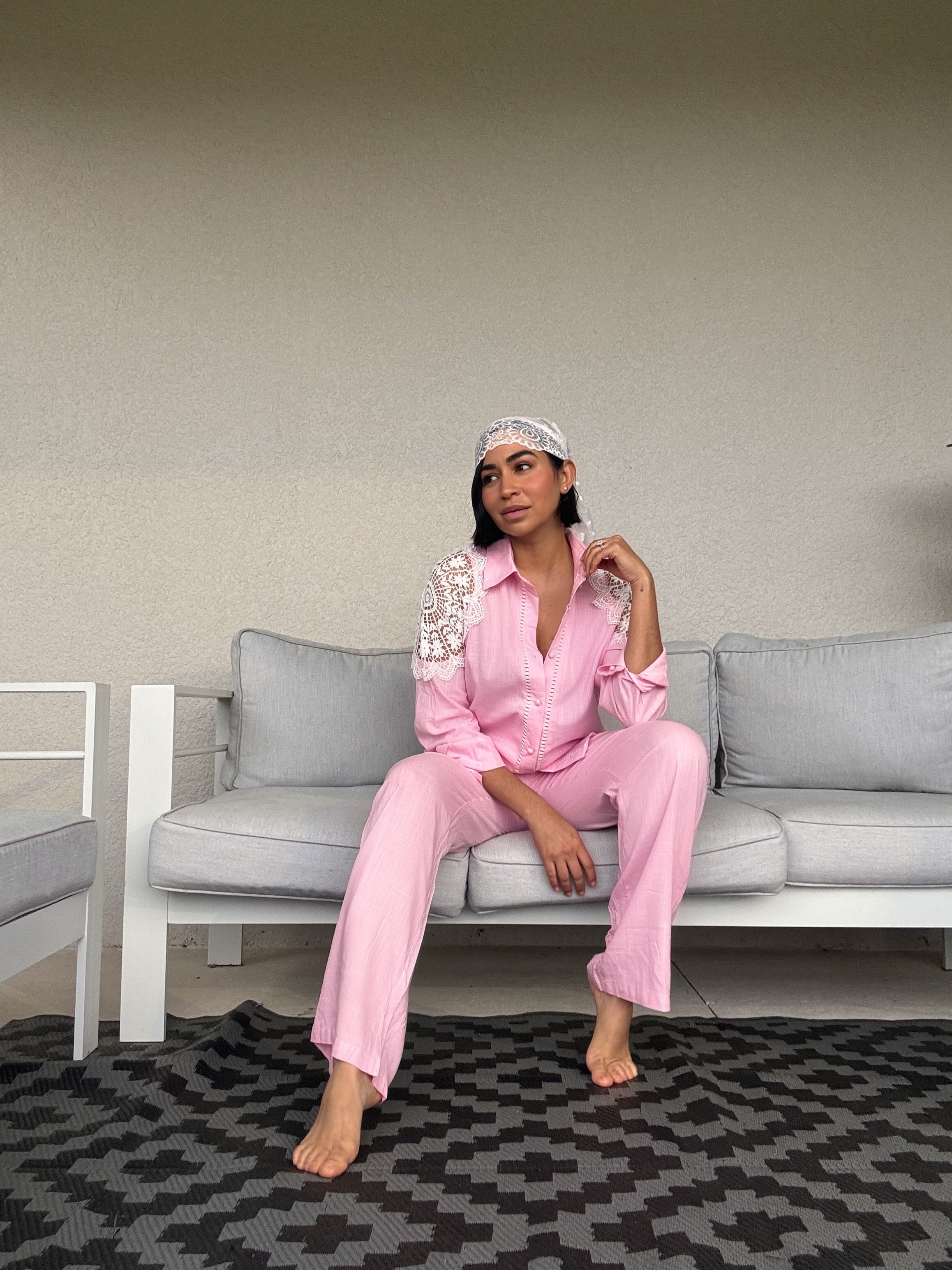 Blush Grace linen set