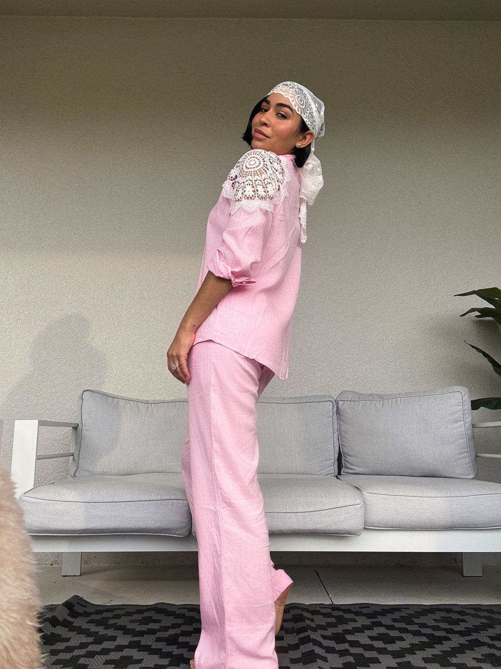 Blush Grace linen set