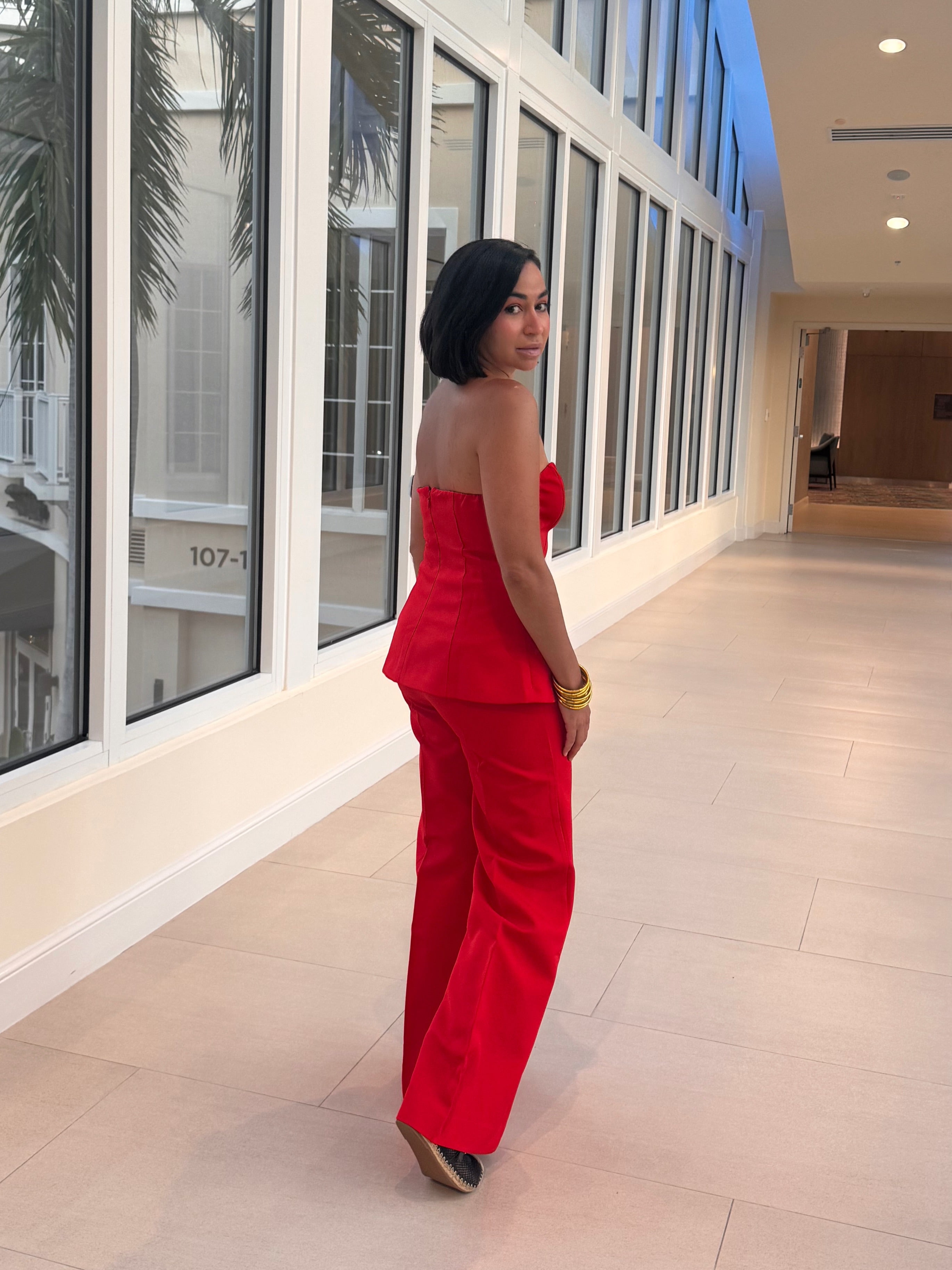 Scarlet Muse peplum top