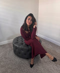 Golden Twist midi dress