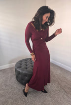 Golden Twist midi dress