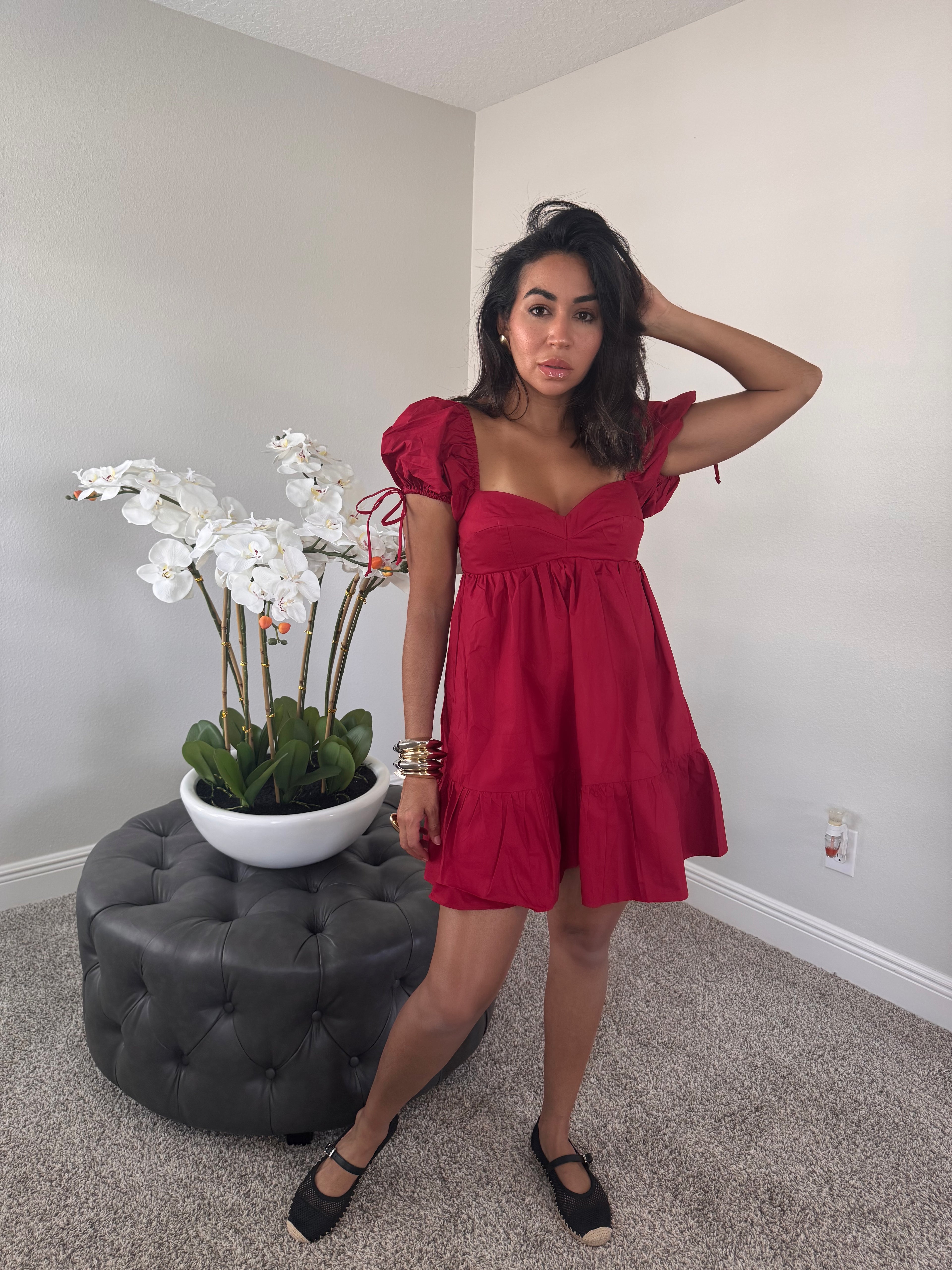 Crimson Bloom dress