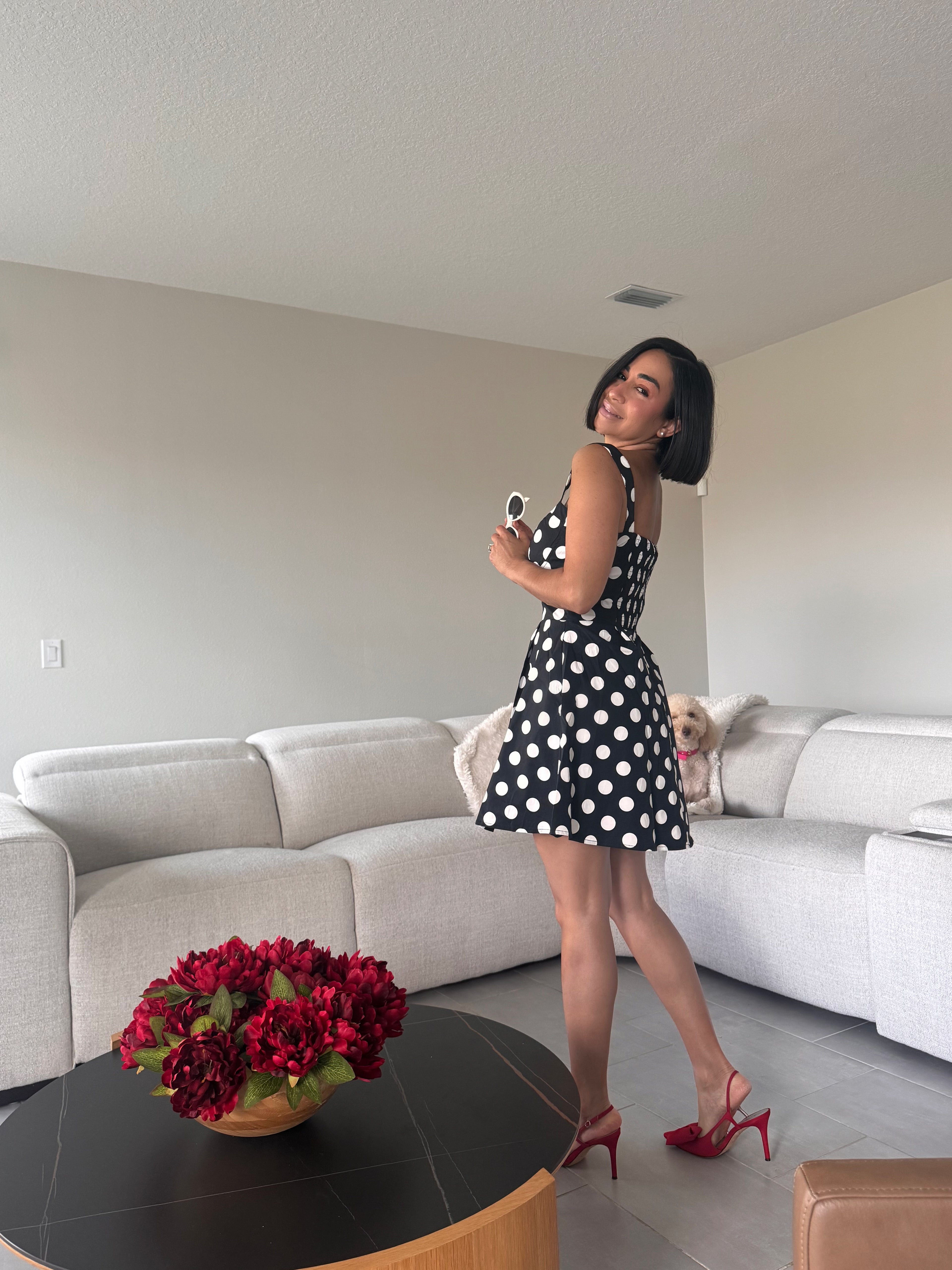 Midnight Polka Charm dress