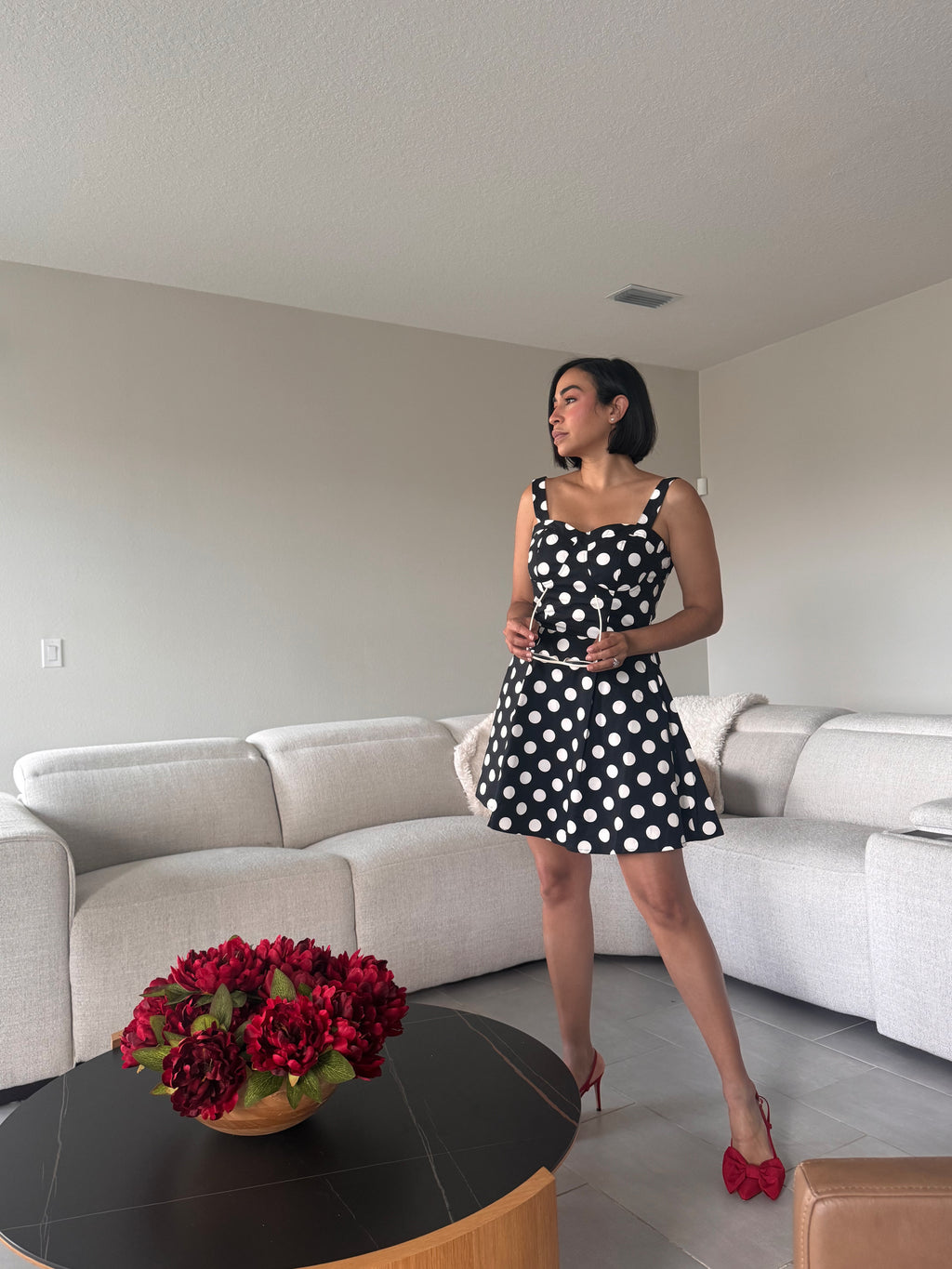 Midnight Polka Charm dress