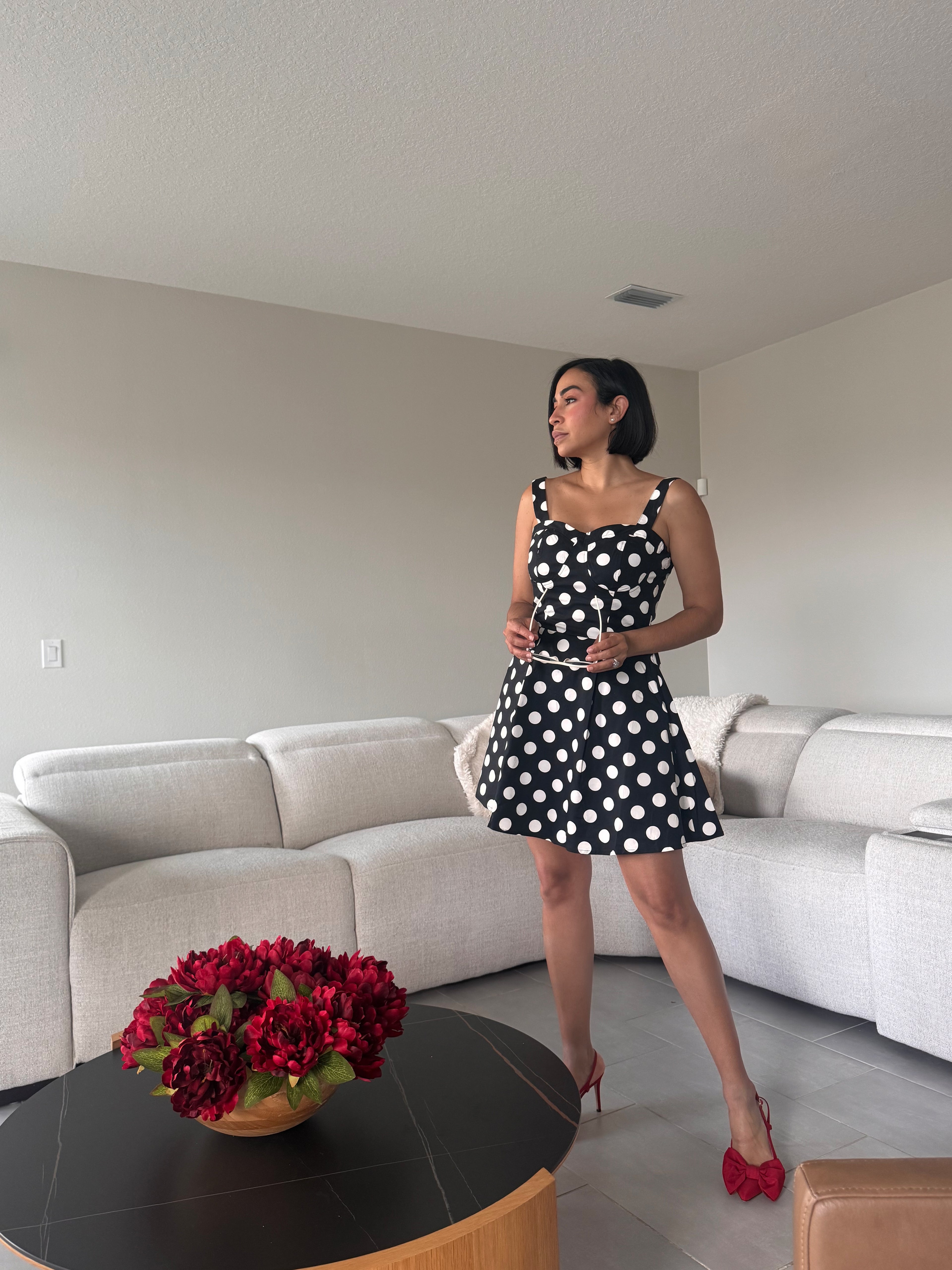 Midnight Polka Charm dress