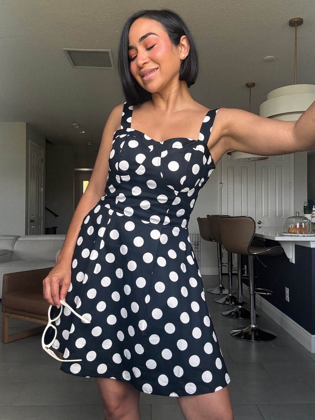 Midnight Polka Charm dress