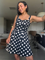 Midnight Polka Charm dress