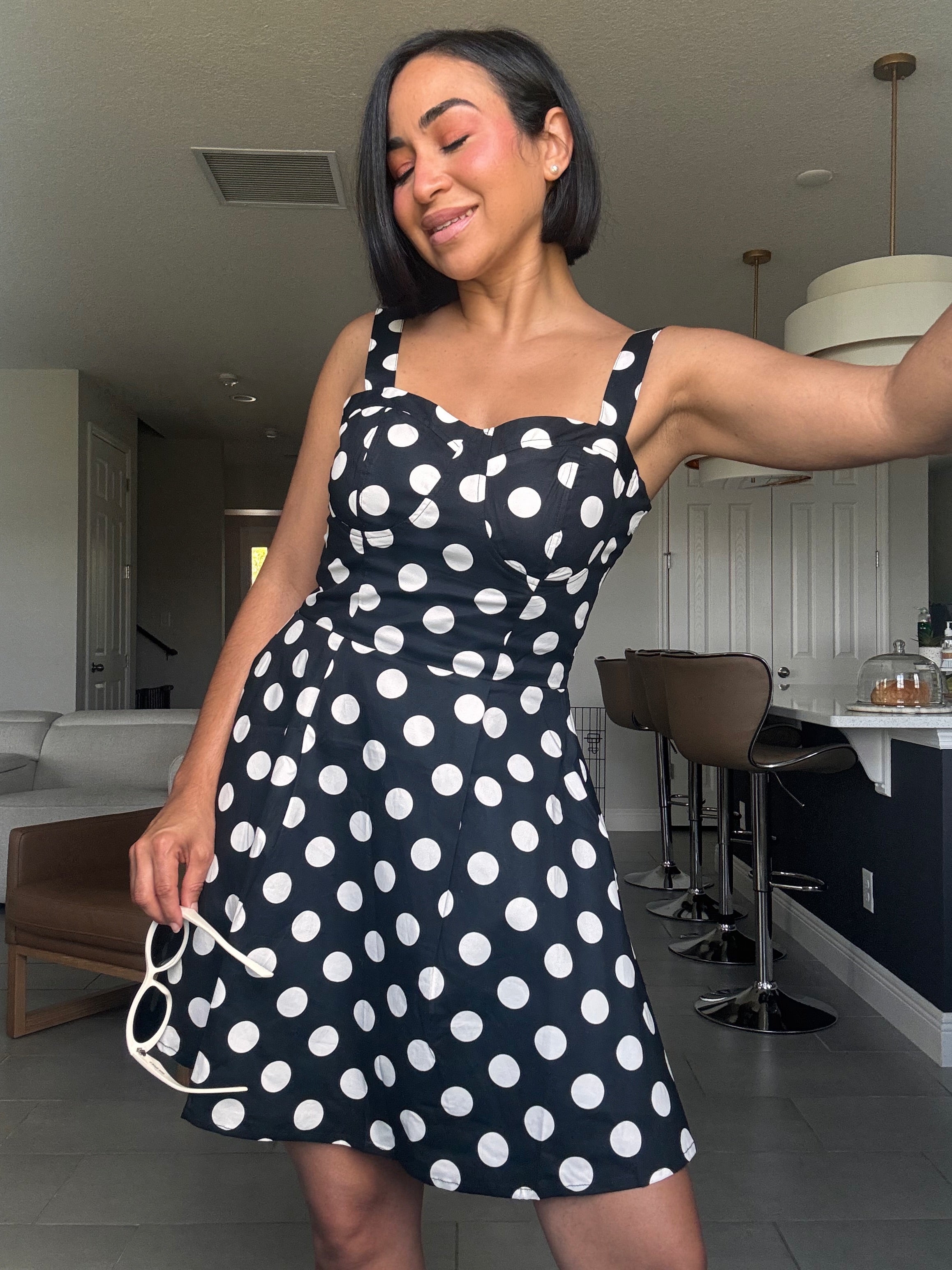 Midnight Polka Charm dress