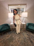 The Eloise halter peplum top