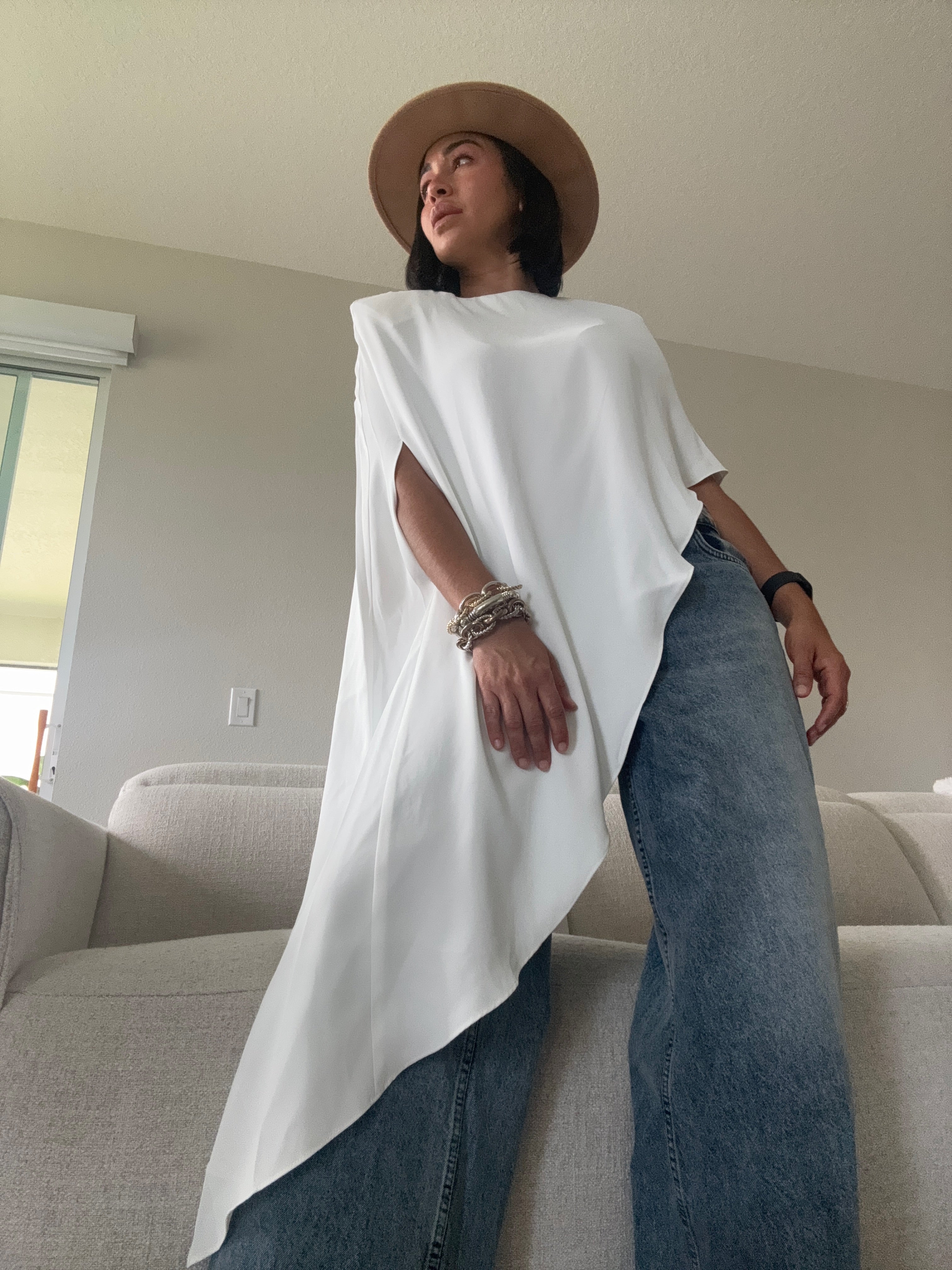 The Esther asymmetrical blouse