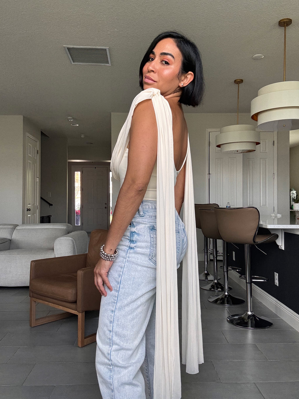 Ivory Majesty bodysuit