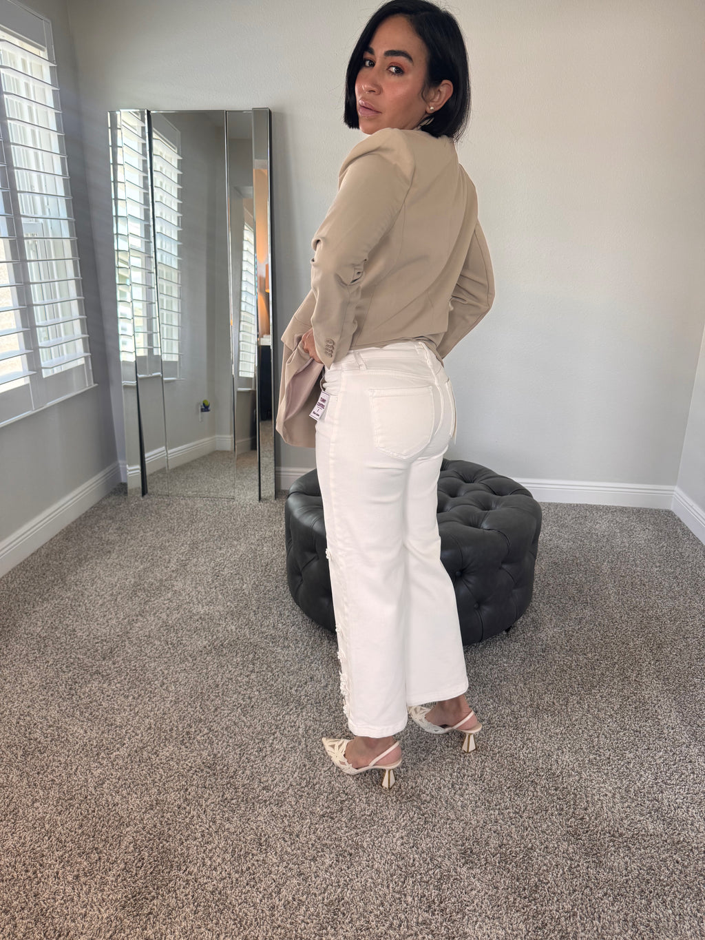 Pearl Blossom ankle jeans