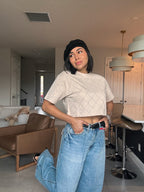 The Lattice cropped tee