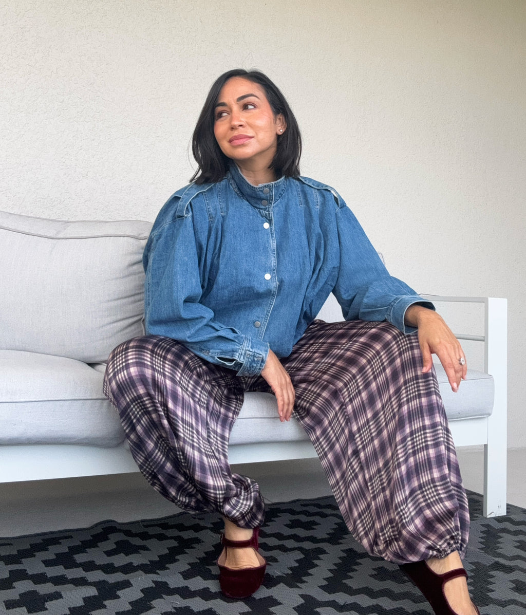 Lennon plaid trousers