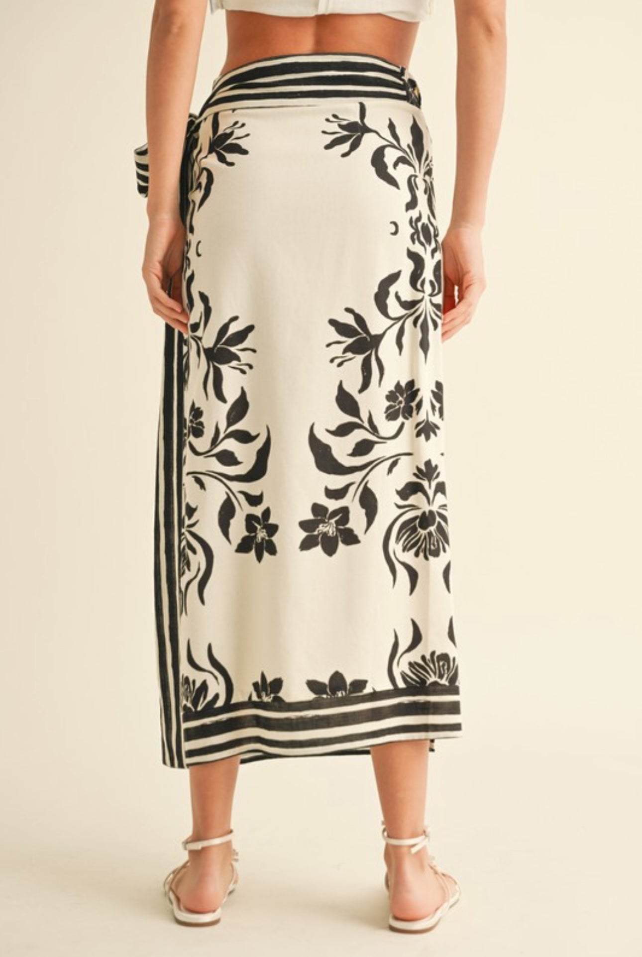 Bahamas wrap linen skirt