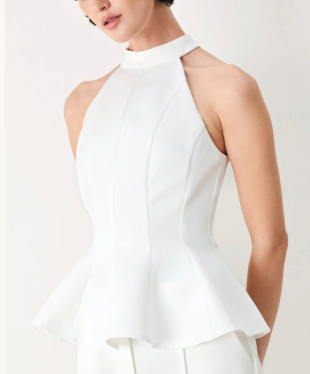 The Eloise halter peplum top