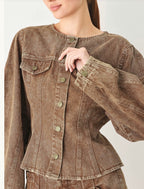 The Monaco sculpted denim jacket