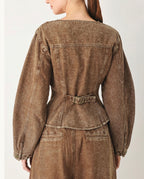 The Monaco sculpted denim jacket