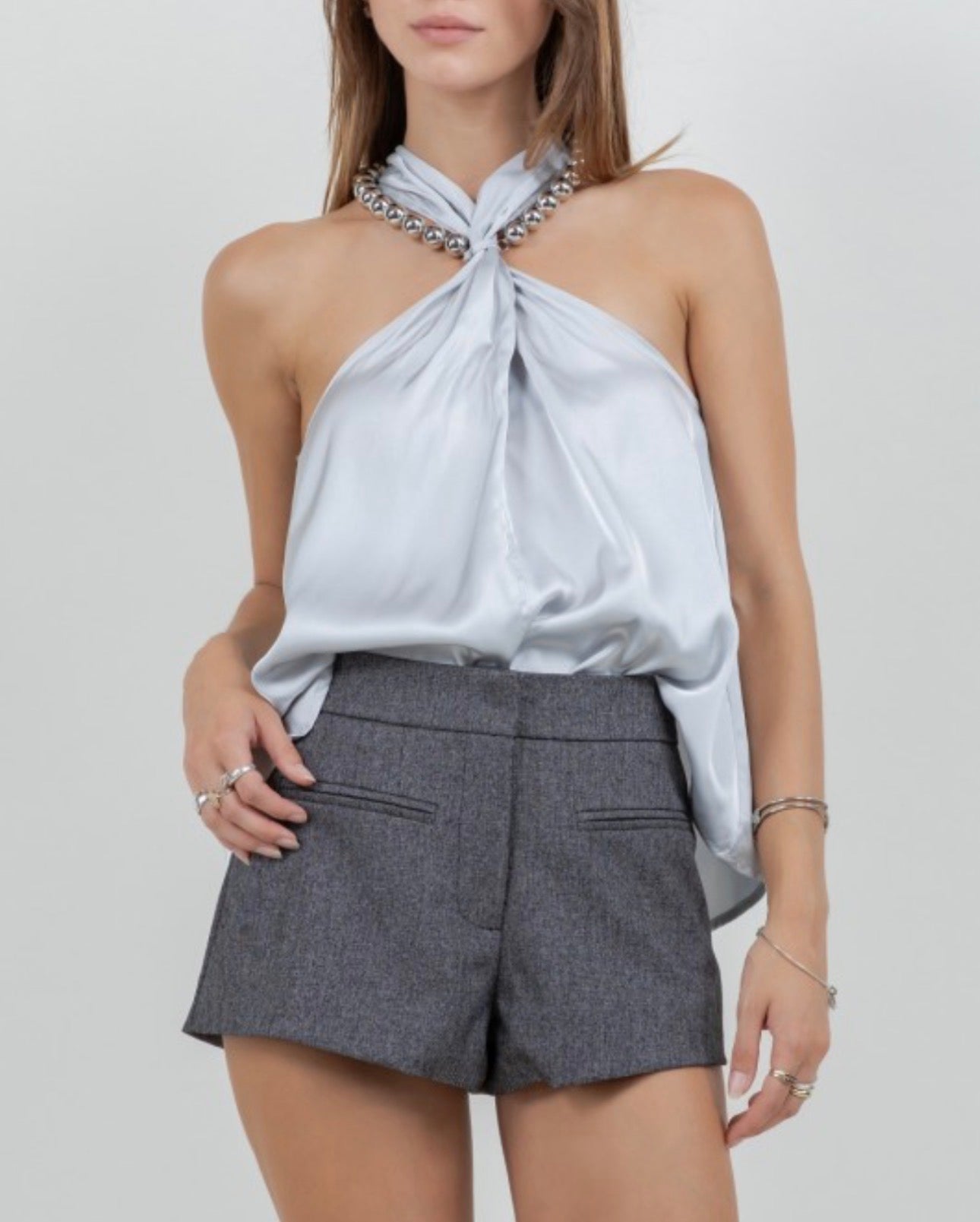 Silver Whisper halter top