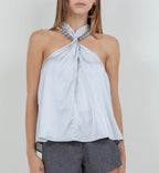Silver Whisper halter top