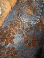 Velvet Bloom barrel jeans