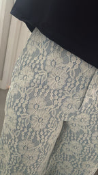 Moonlight lace wide-leg pants
