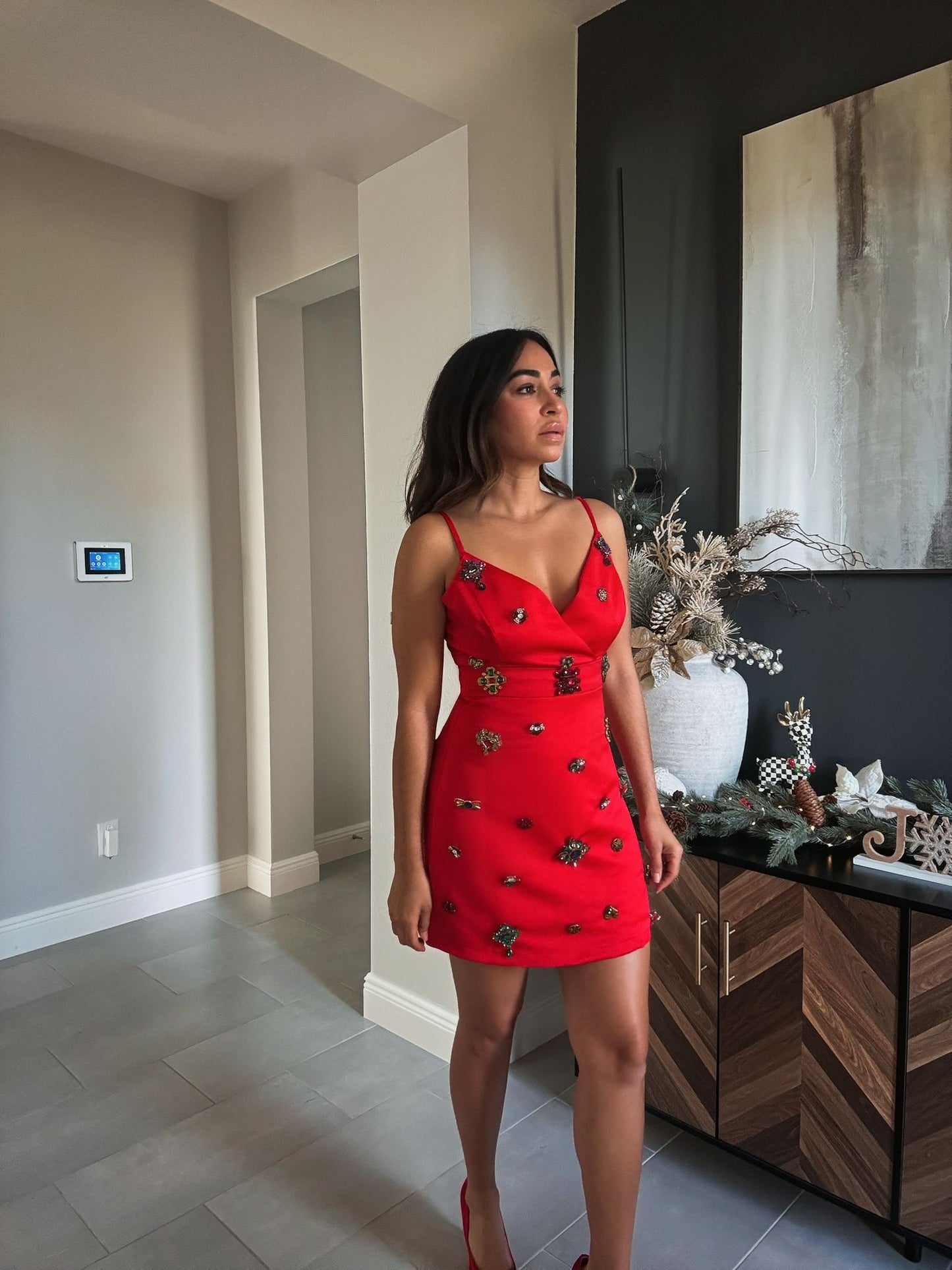 Holiday Jewel Mini Dress