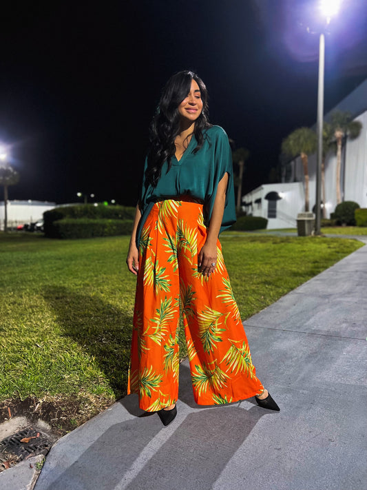 Tropicana palazzo pants no