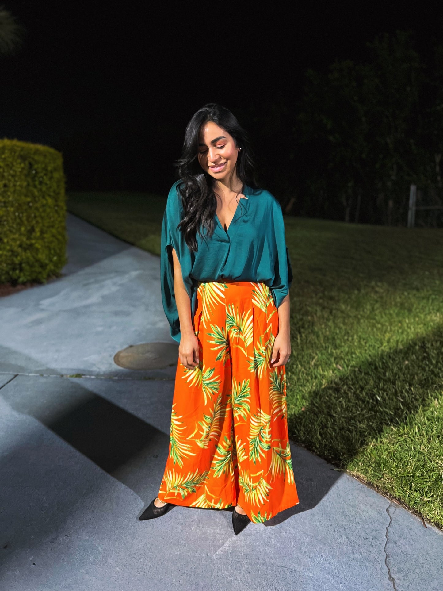 Tropicana palazzo pants no