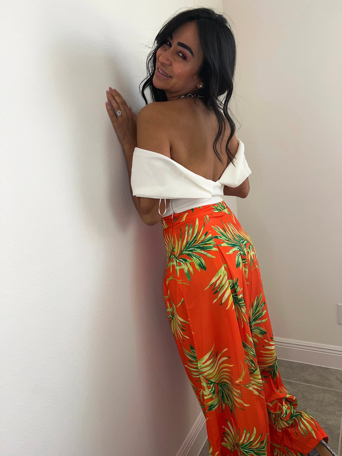 Tropicana palazzo pants no