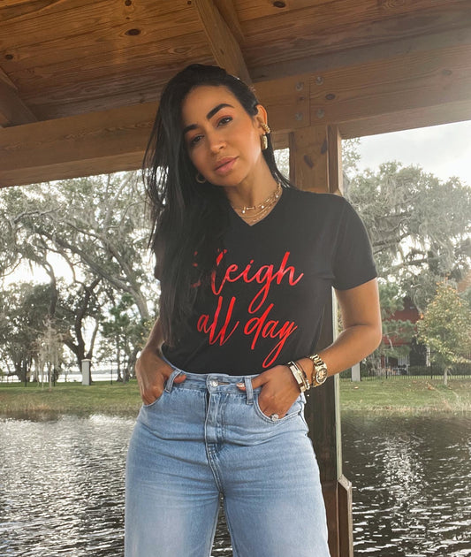 Sleigh all day t shirt